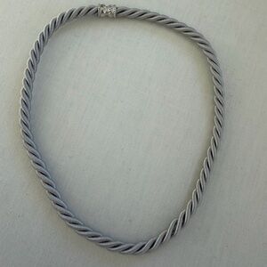 Judith Ripka Silk Twisted Rope Choker Necklace with Silver925 Magnetic Clasp NWT
